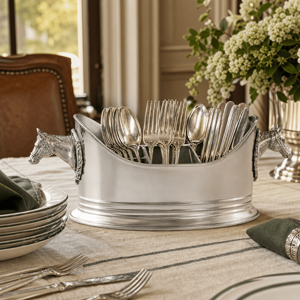 Horse Head Silverware Caddy