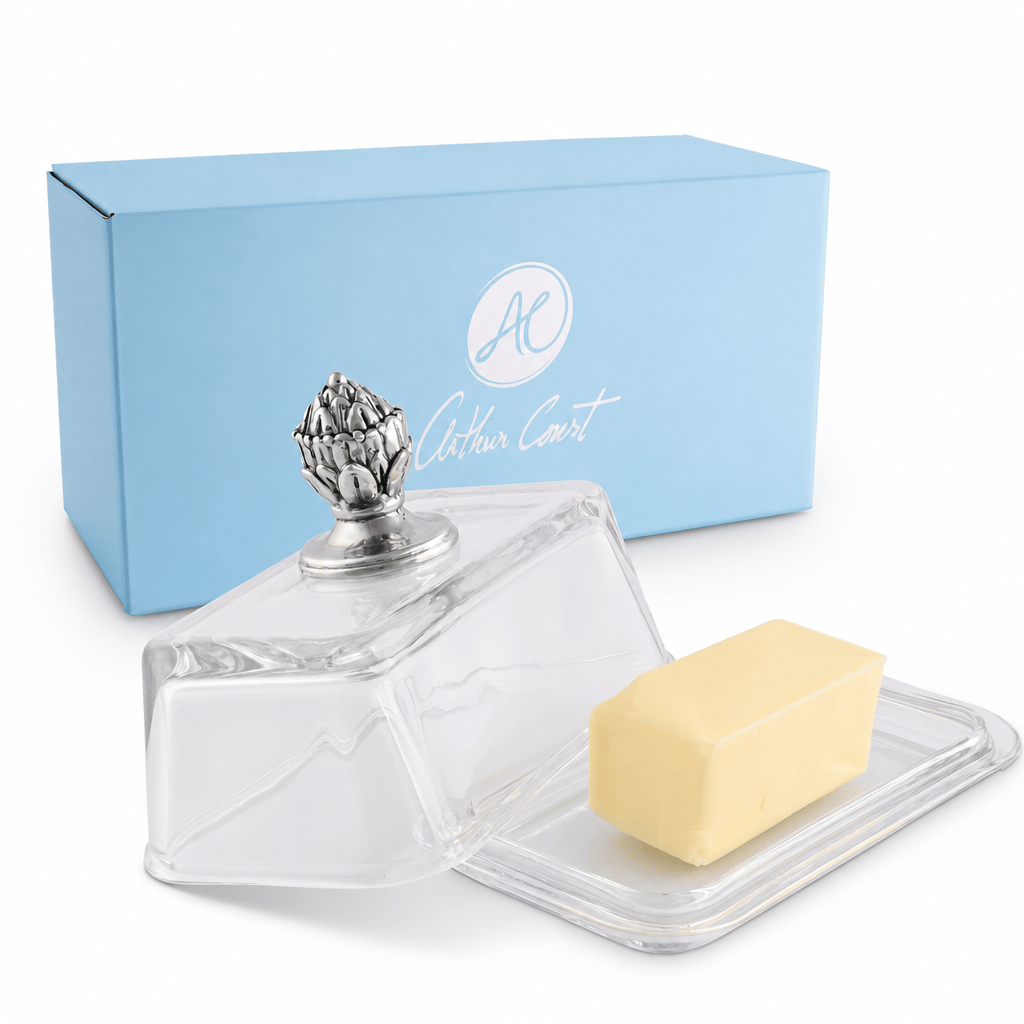 Glass Butter Dish - Concho