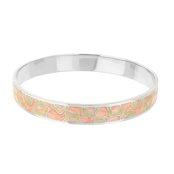 Flowers Design Slip-On Bangle