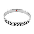Animal Paradise Rhodium-Plated Zebra Print Bangle