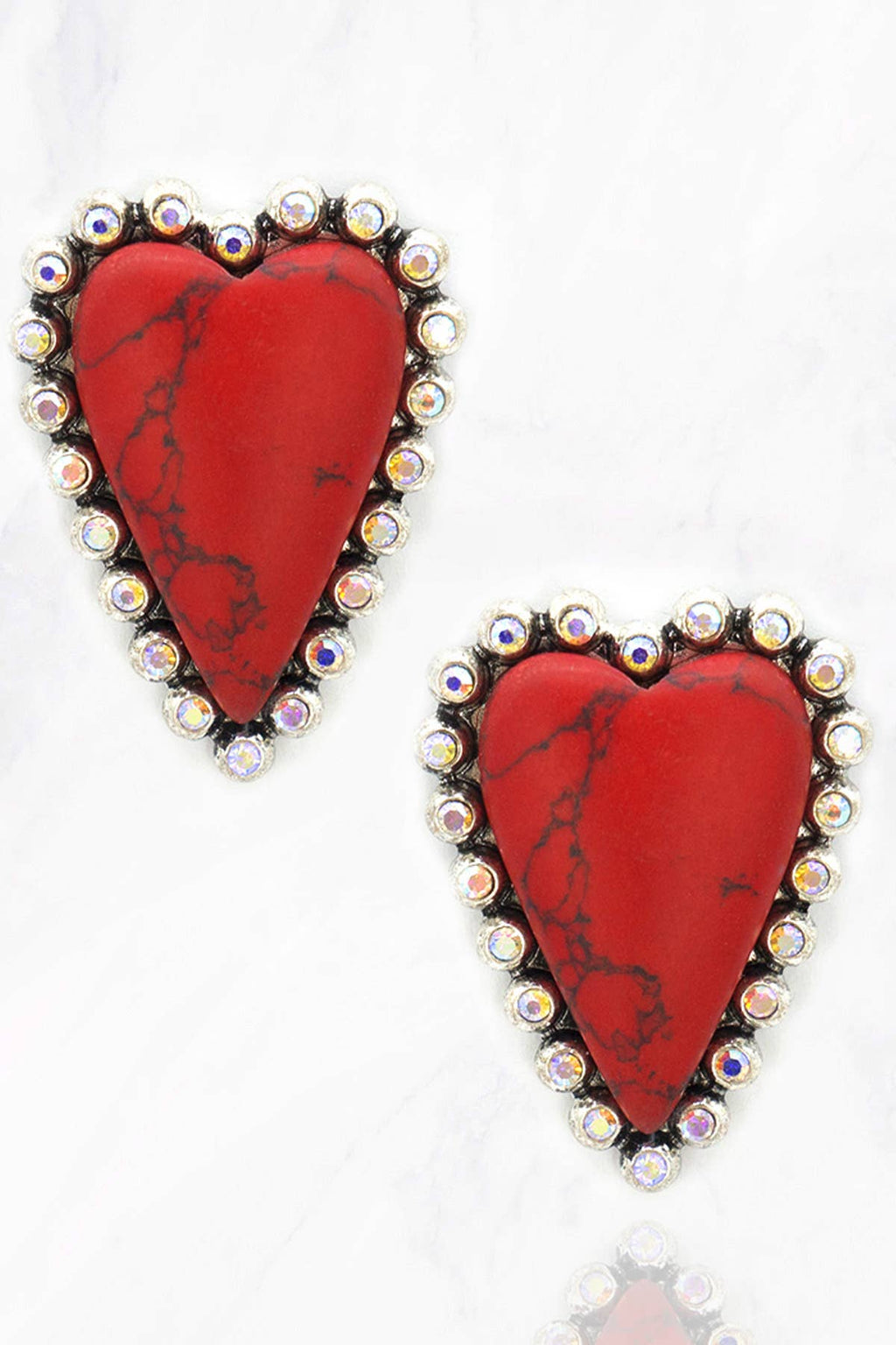 Arc Heart Earrings: Ivory