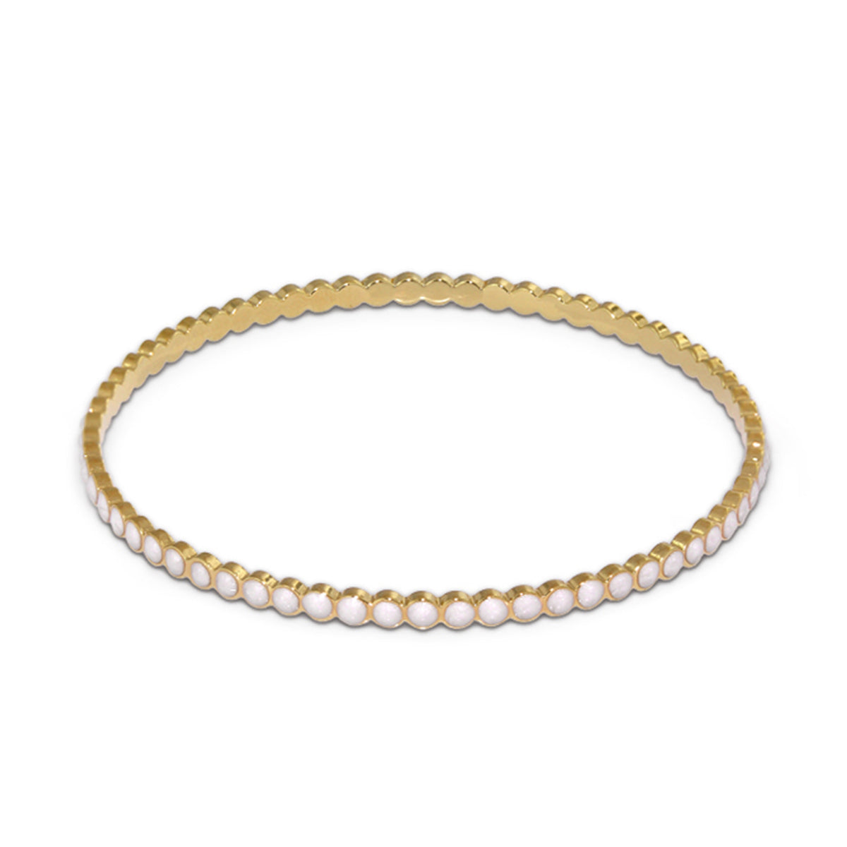 Stackable Enamel Dots Bangle