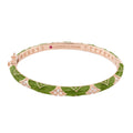Stackable Fiesta Rose Gold Plated Brass Bangle