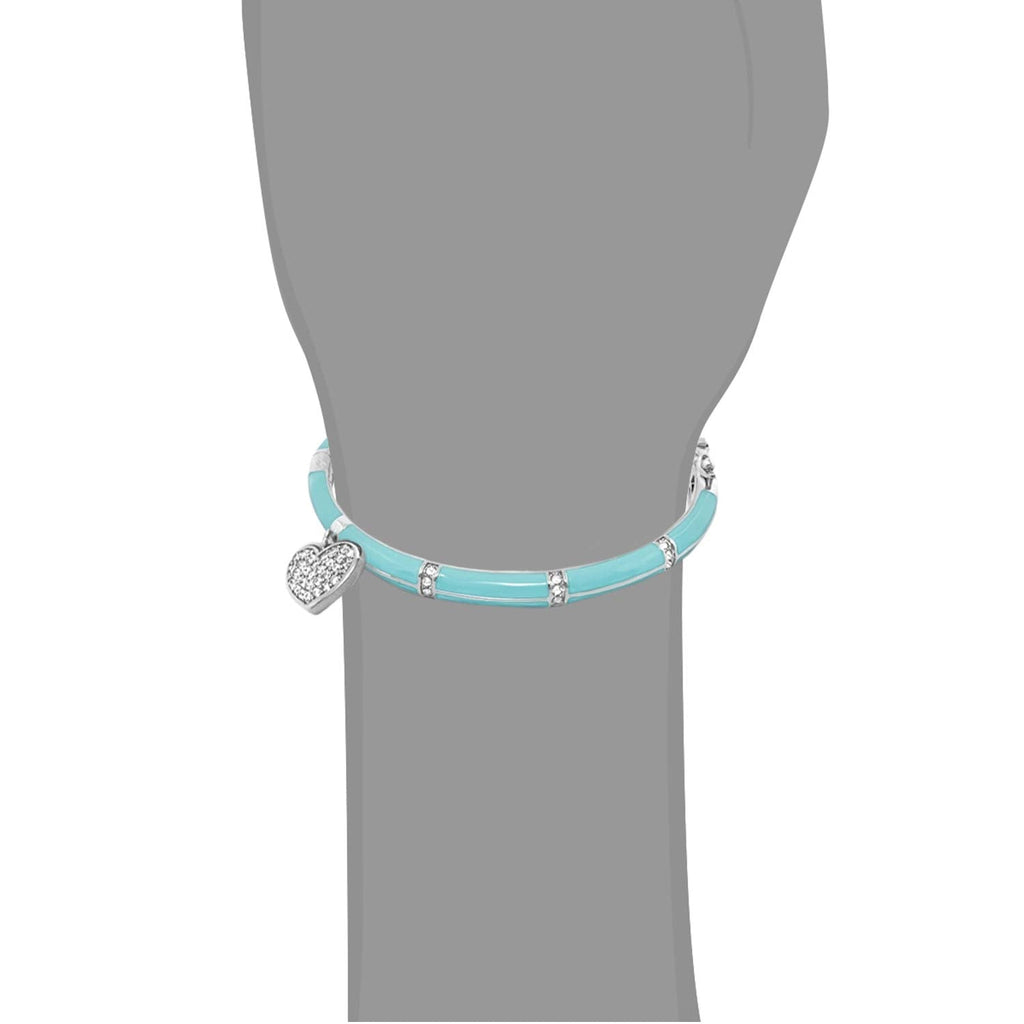 Charming 2 Pave Heart Bangle