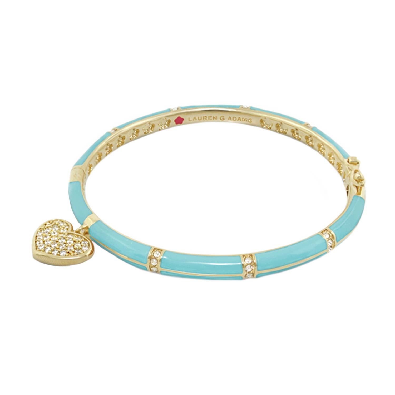 Charming 2 Pave Heart Bangle