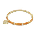Charming 2 Pave Heart Bangle