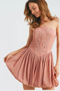 Megan In Mauve Puff Bottom Dress