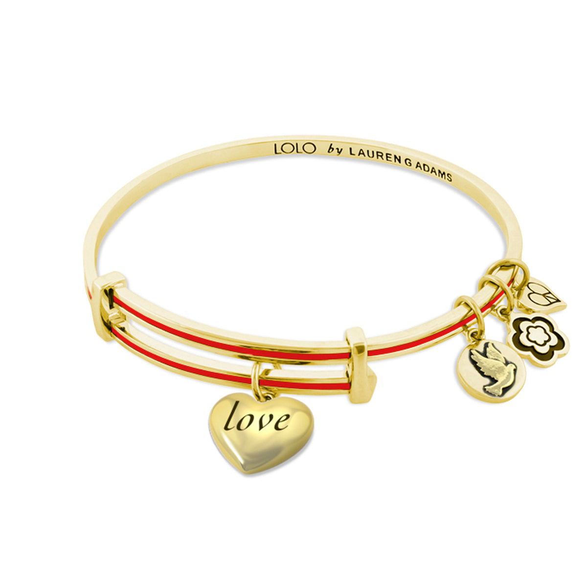 Lolo Heart Charm Bangle