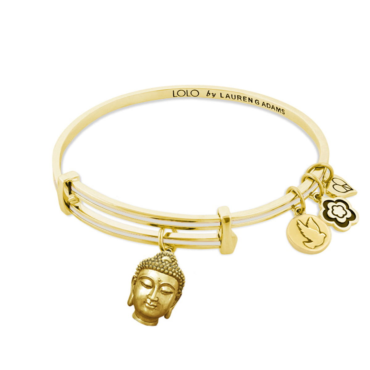 Lolo Budha Head Charm Bangle.