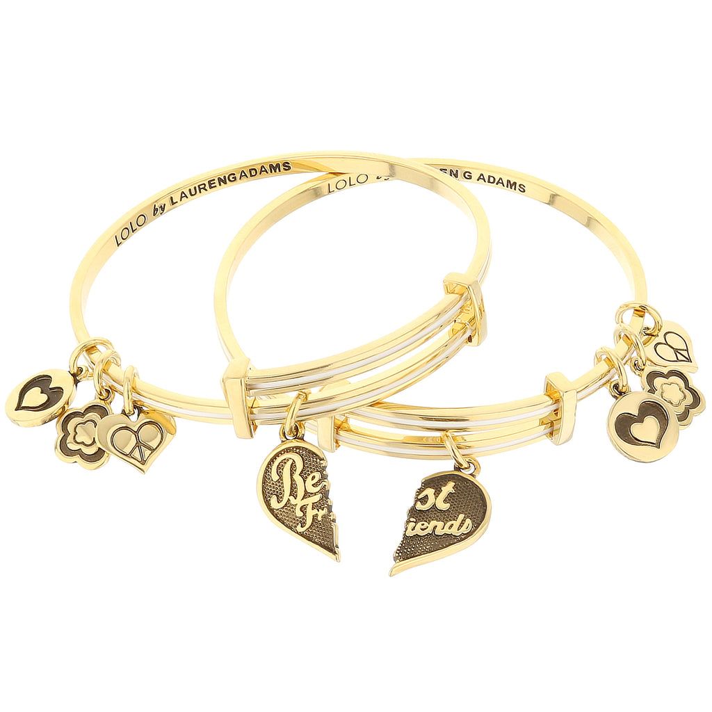 Lolo Best Friends Set of Two Heart Bangles.