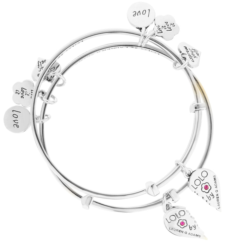 Lolo Best Friends Set of Two Heart Bangles.