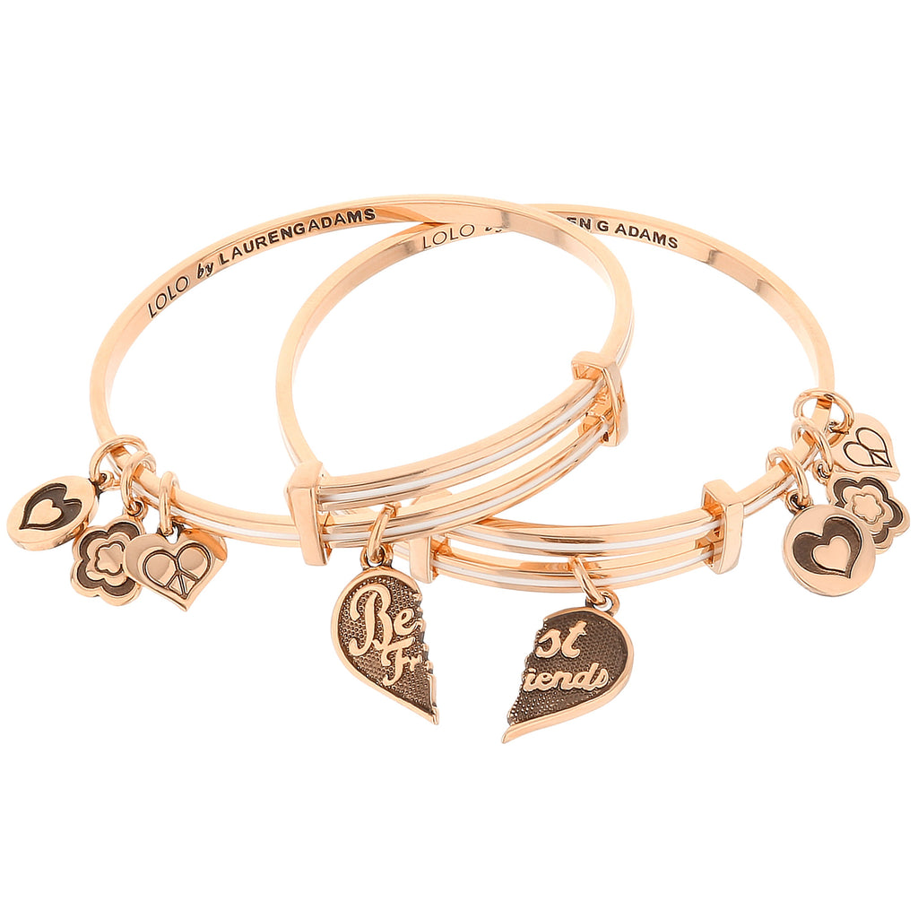 Lolo Best Friends Set of Two Heart Bangles.
