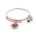 Lolo Red Pave Heart Bangle