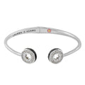 Open Arms Pave Flower Bangle