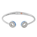 Open Arms Pave Flower Bangle