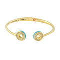 Open Arms Pave Flower Bangle