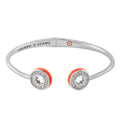 Open Arms Pave Flower Bangle