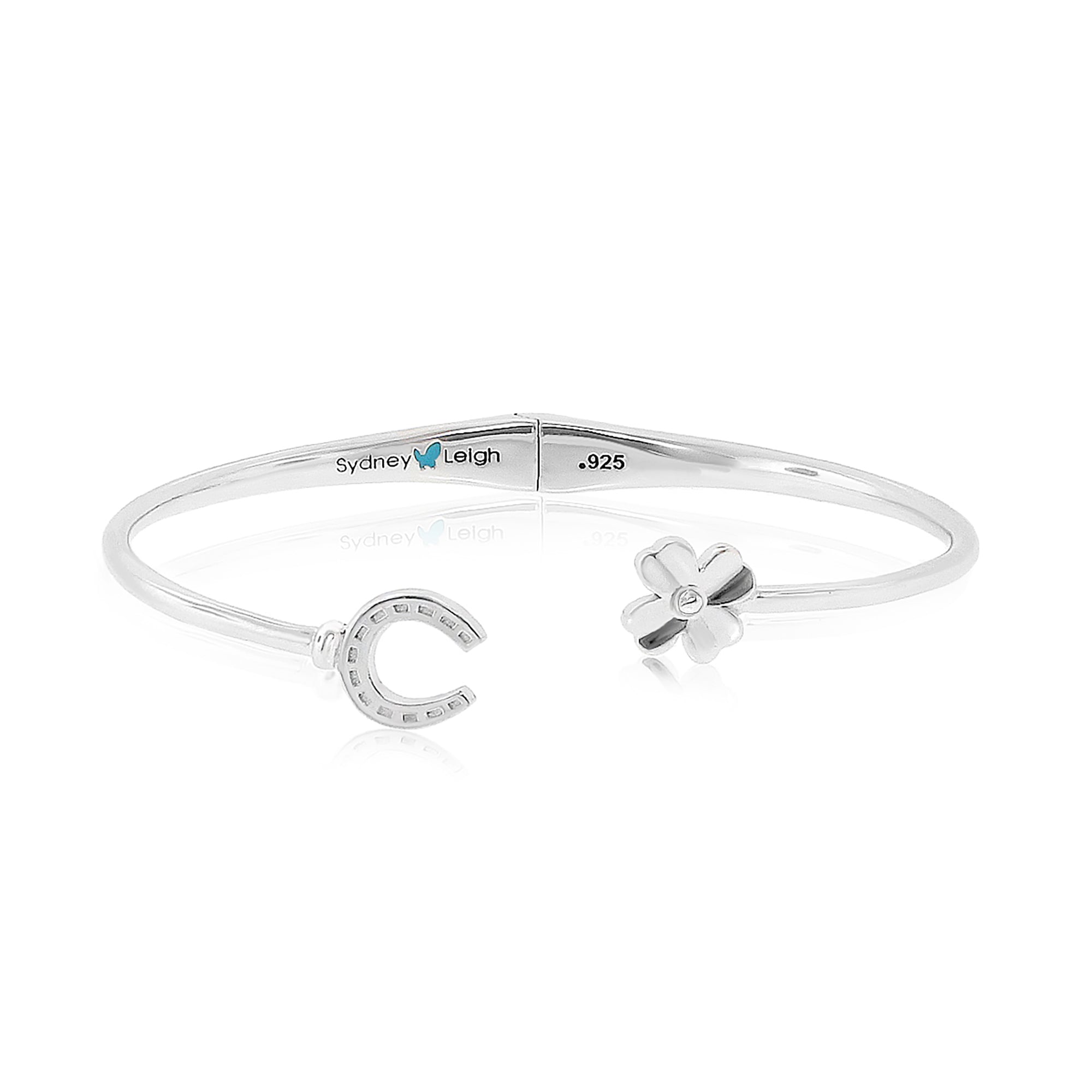 Sydney Leigh Horseshoe and Clover Bangle