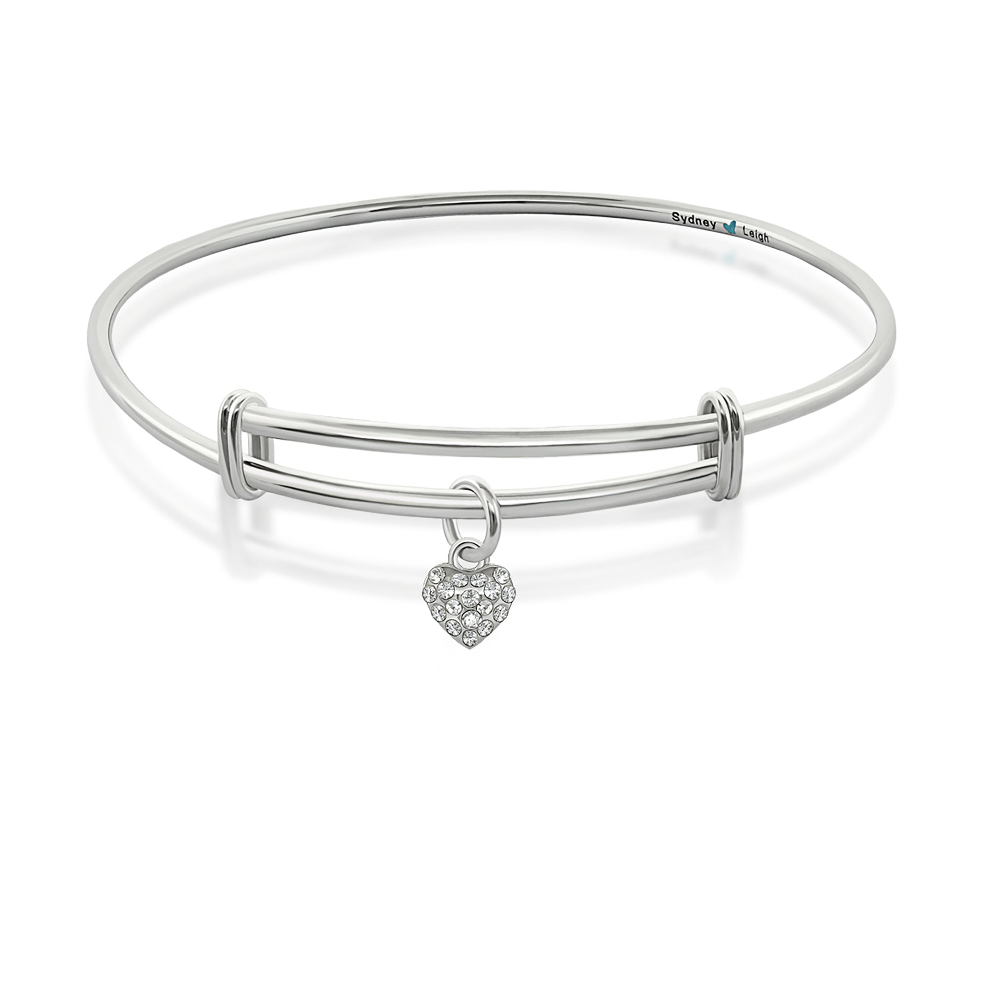 Sydney Leigh Pave Heart Bangle