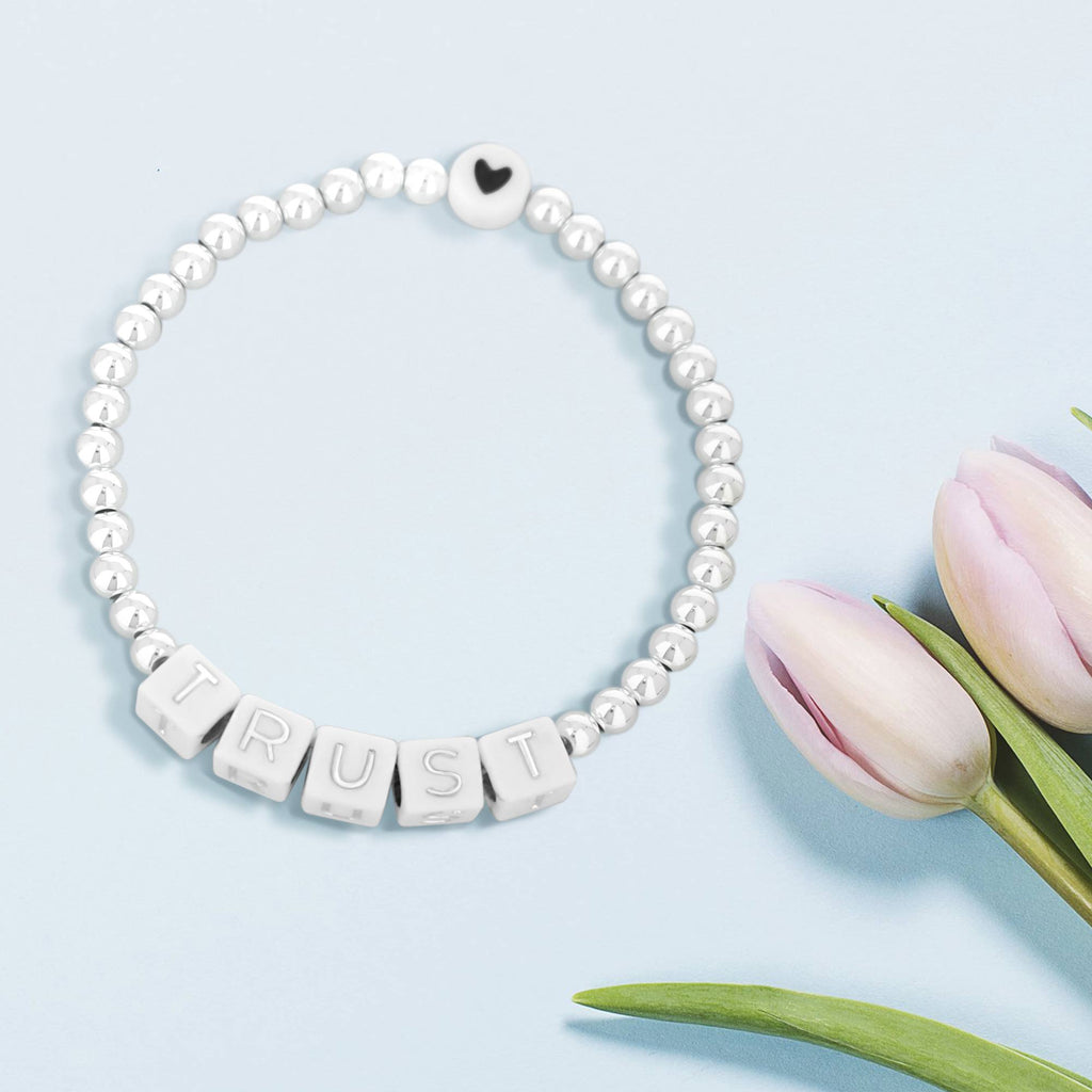 Lorelai Trust Silver 4mm Beads Bracelet