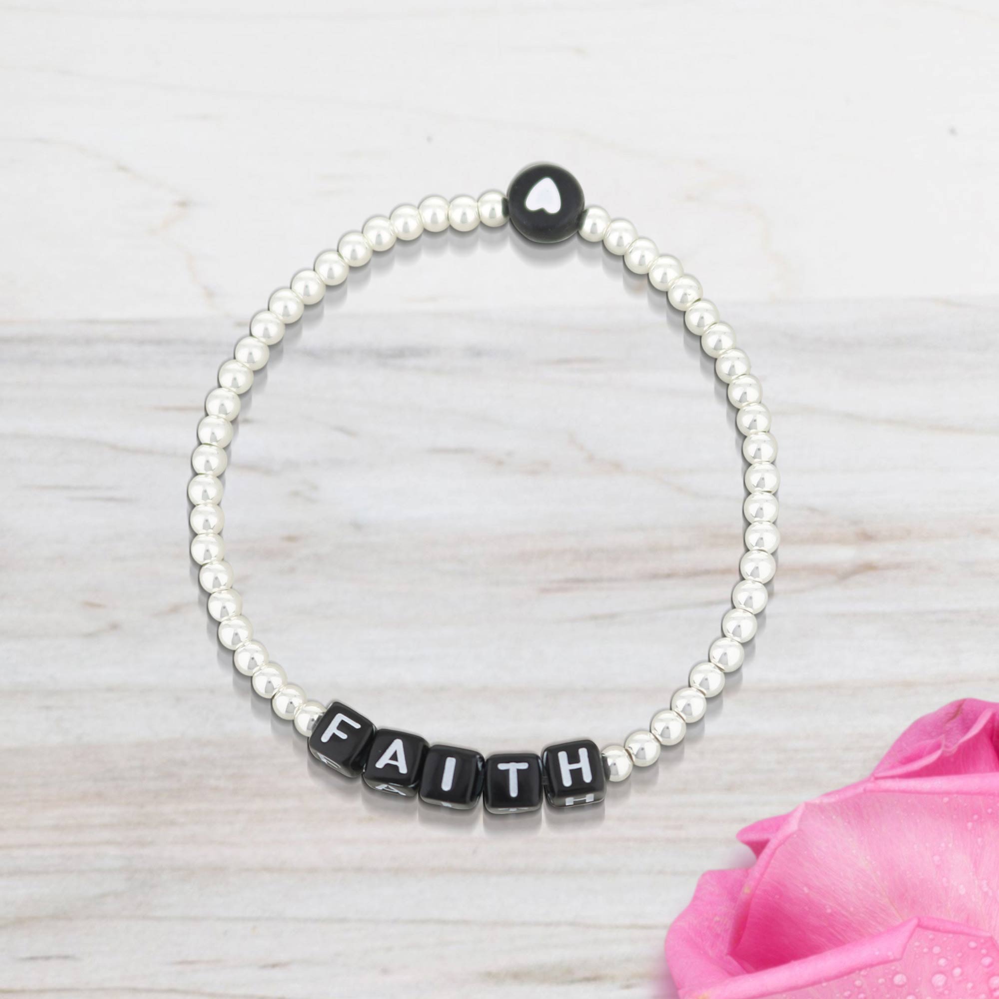 Lorelai Faith Silver 3mm Beads Bracelet