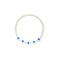 Lorelai Hearts Silver 3mm Beads Bracelet