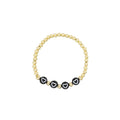 Lorelai Hearts 14k Gold Filled 4mm Beads Bracelet