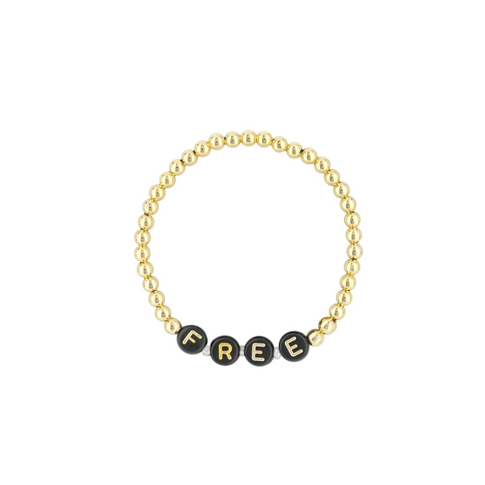 Lorelai Free 14k Gold Filled 4mm Beads Bracelet