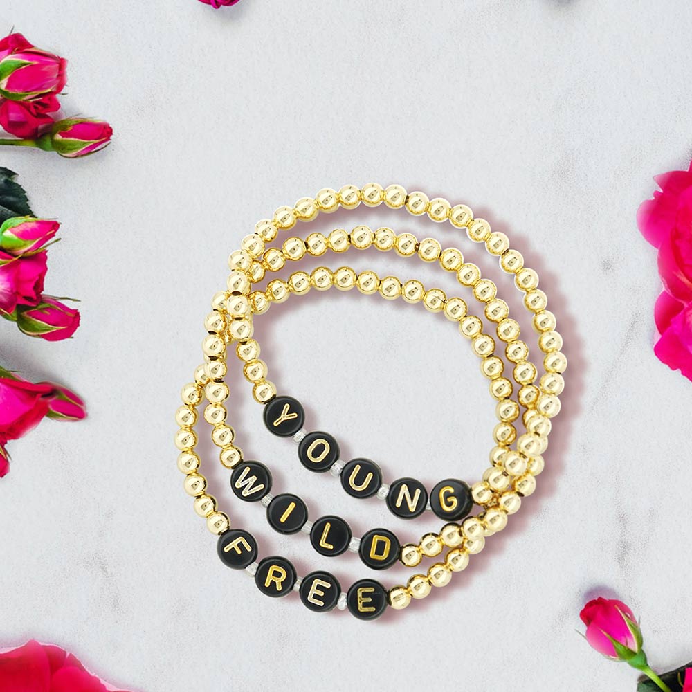 Lorelai Free 14k Gold Filled 4mm Beads Bracelet