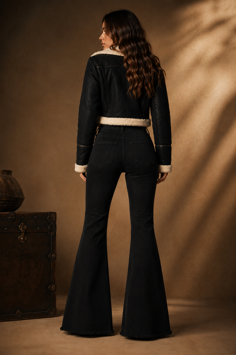 Rockstar Rouge Flare Black - Sherpa