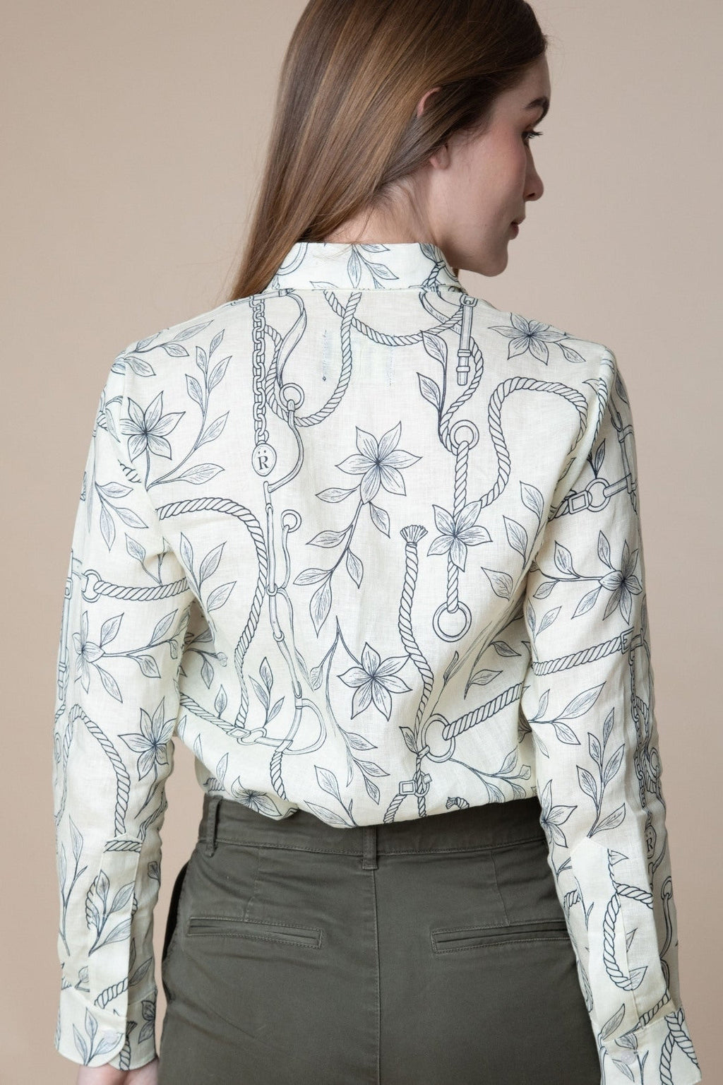 Basic Linen Shirt | Ropes Print