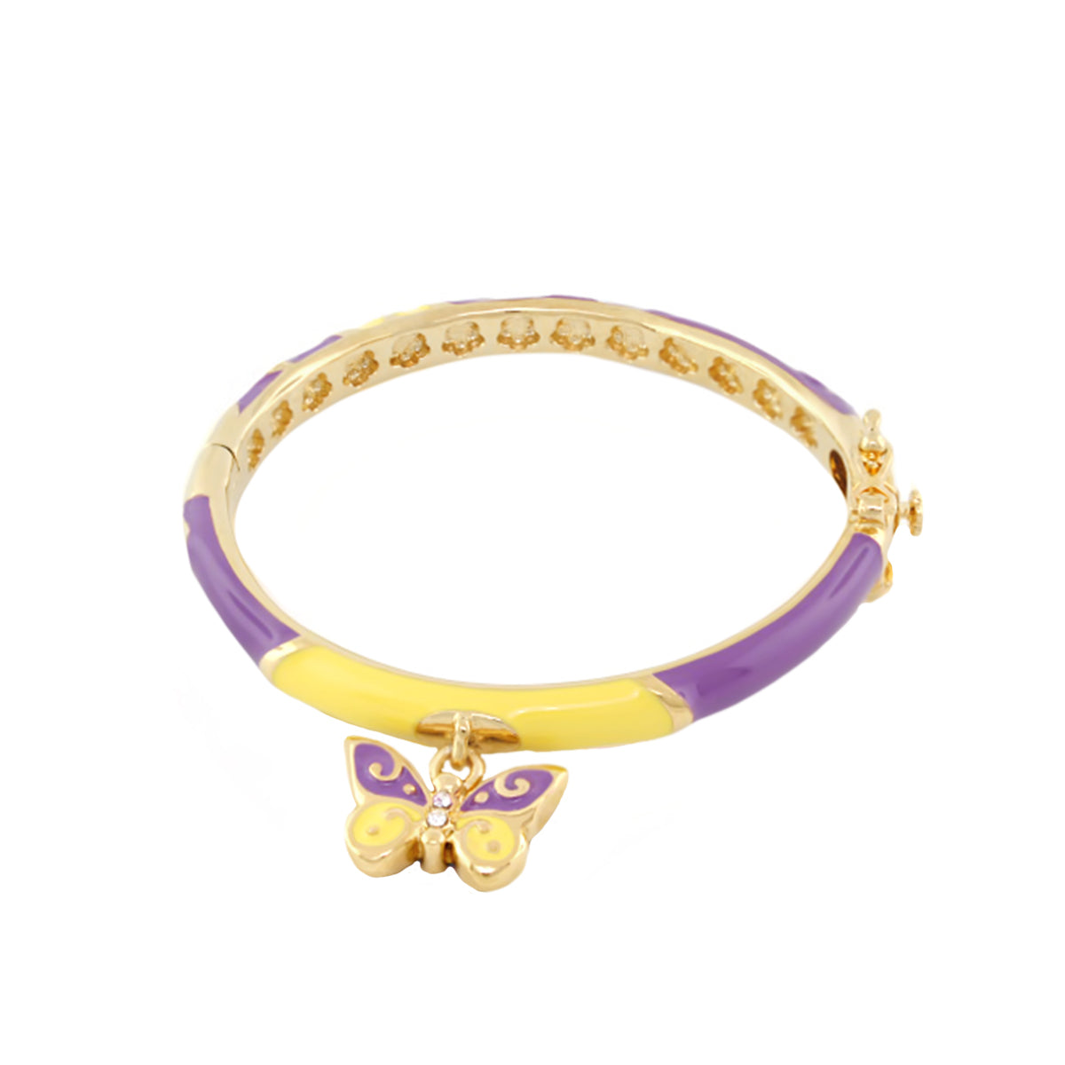 Stackable Girl's Butterfly Charm Bangle
