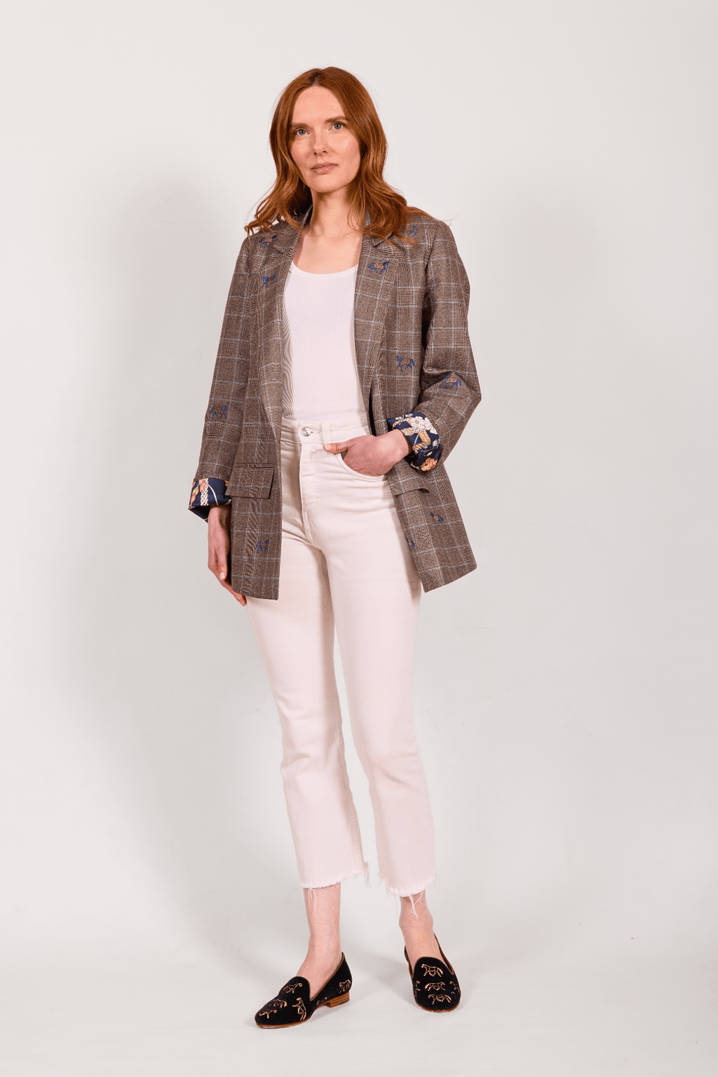 Belmont Blazer | Embroidered Italian Wool