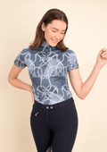 Bliss Sunshirt Saddlery Print | Short Sleeve | Navy