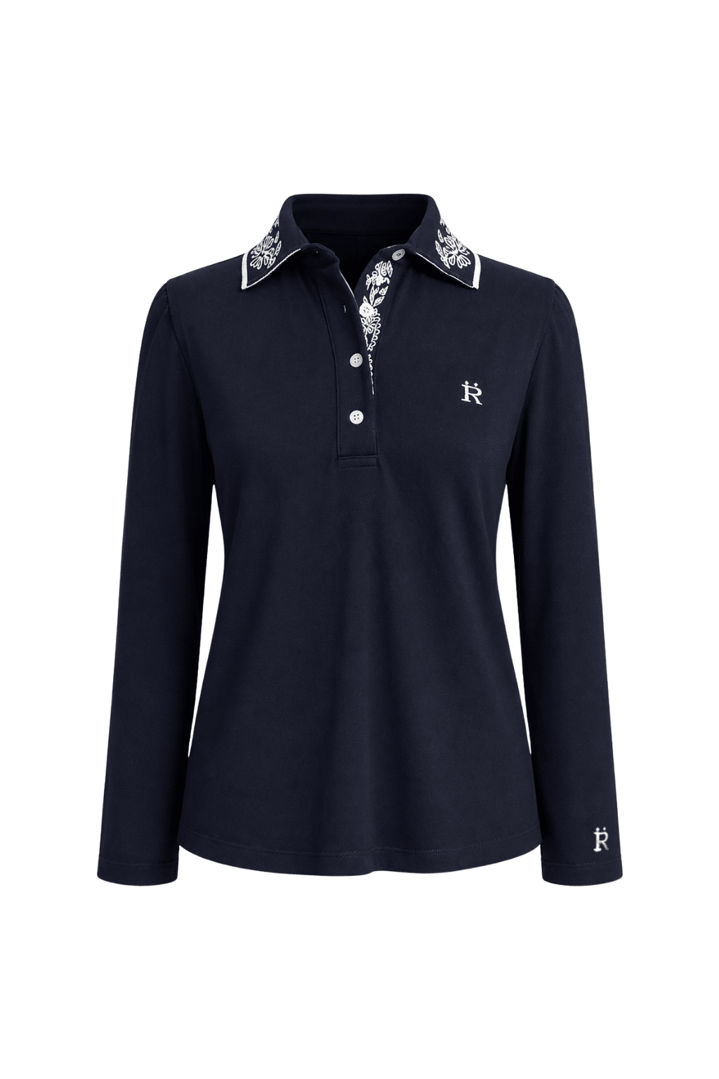 Briar | Embroidered Polo-Shirt | Long Sleeve