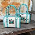Cowhide Turquoise Concho Speedy Bag