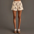 Ivory Western Print Lounge Shorts