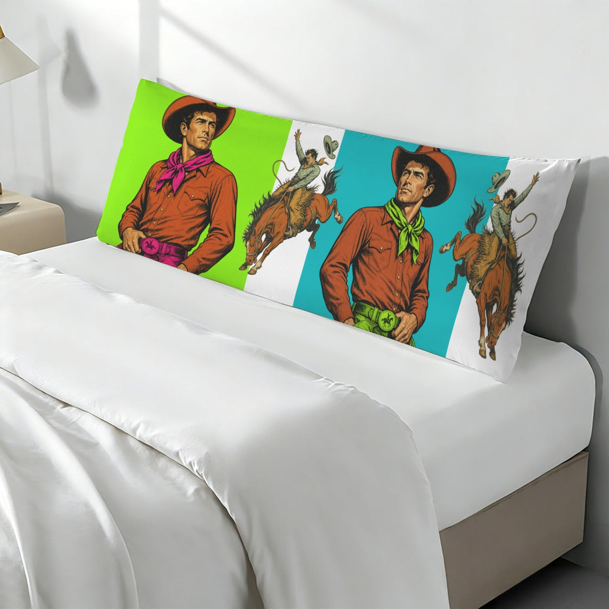 Baha Ranch The Last Roundup Bronc Rider Decorative Body Pillow Cover
