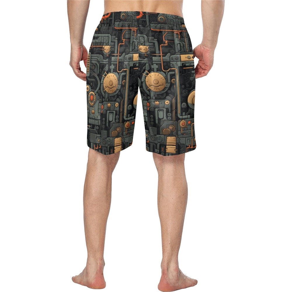 Baha Ranch Cyber Digital Gaming Mens Swim Trunk Shorts