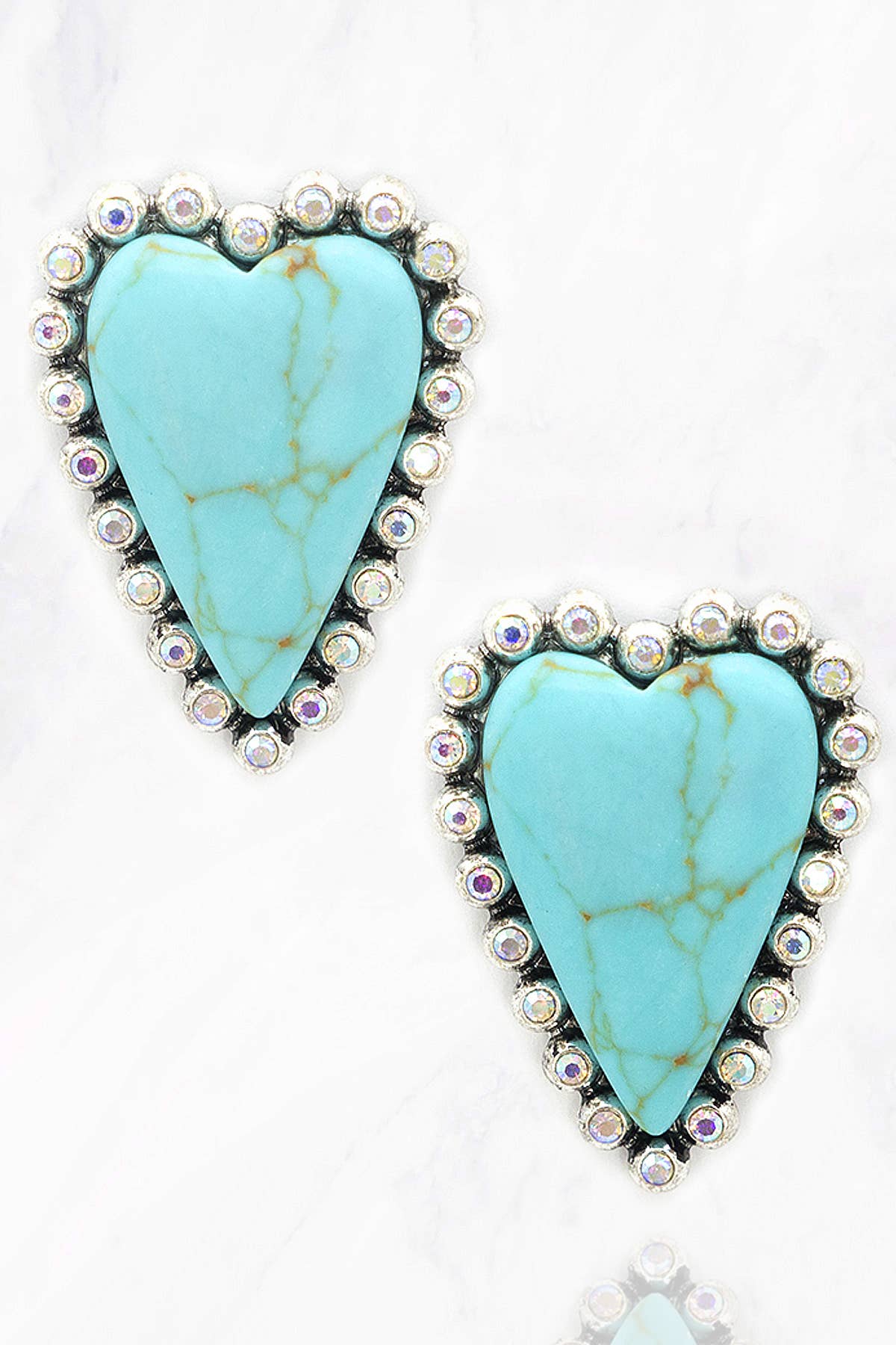 Arc Heart Earrings: Ivory