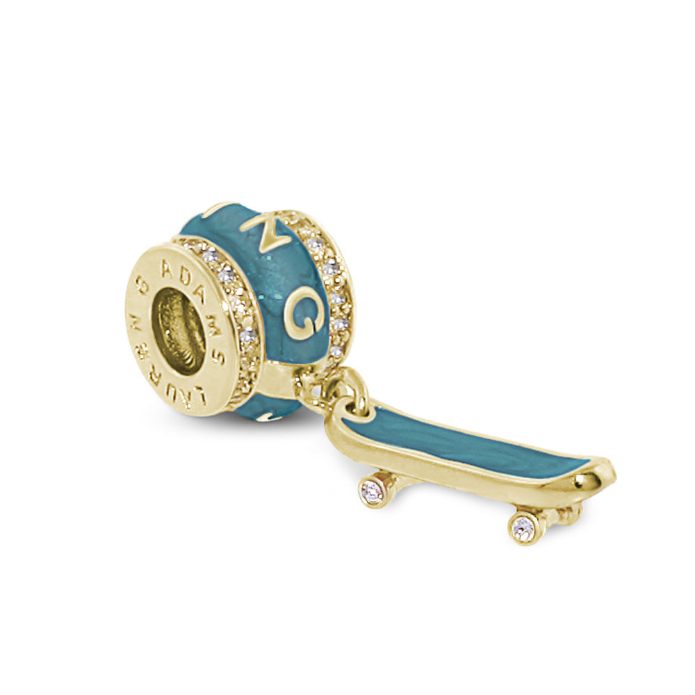 Gabriella Beads Skateboard for Charms Bracelet