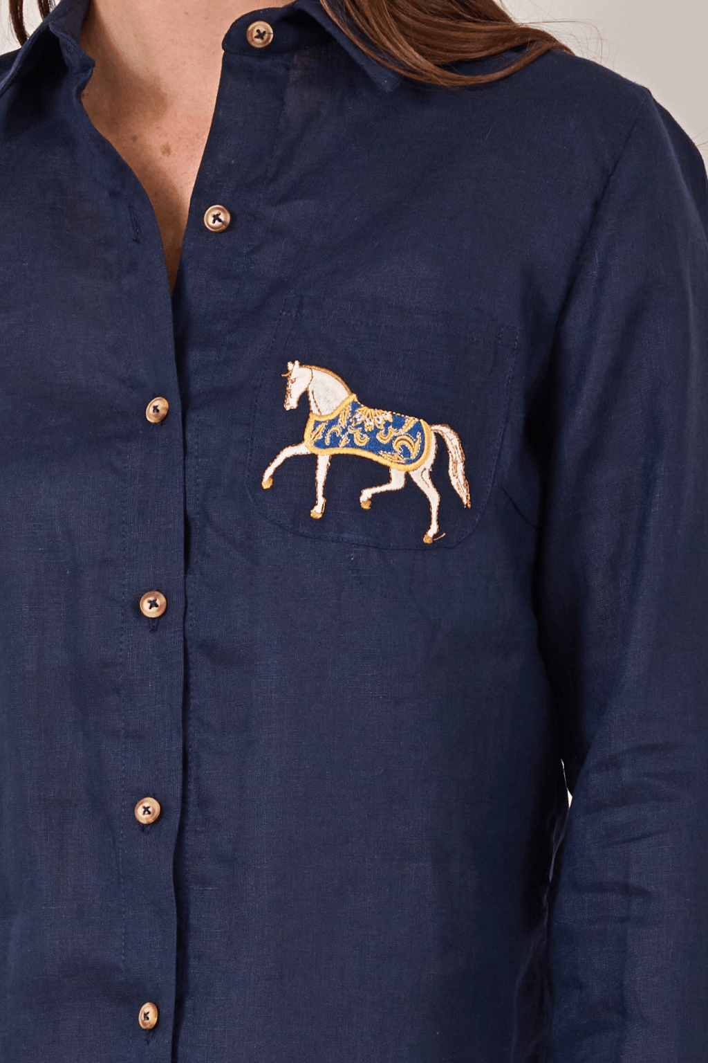 Campera Embroidered Linen Shirt