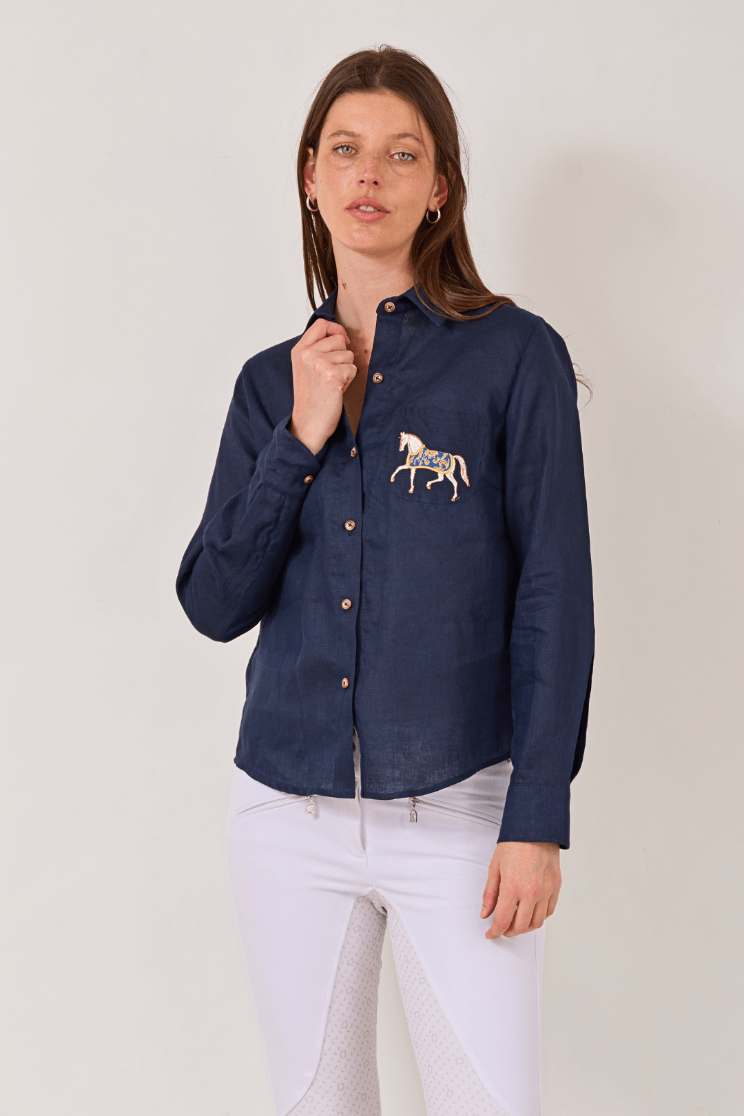 Campera Embroidered Linen Shirt