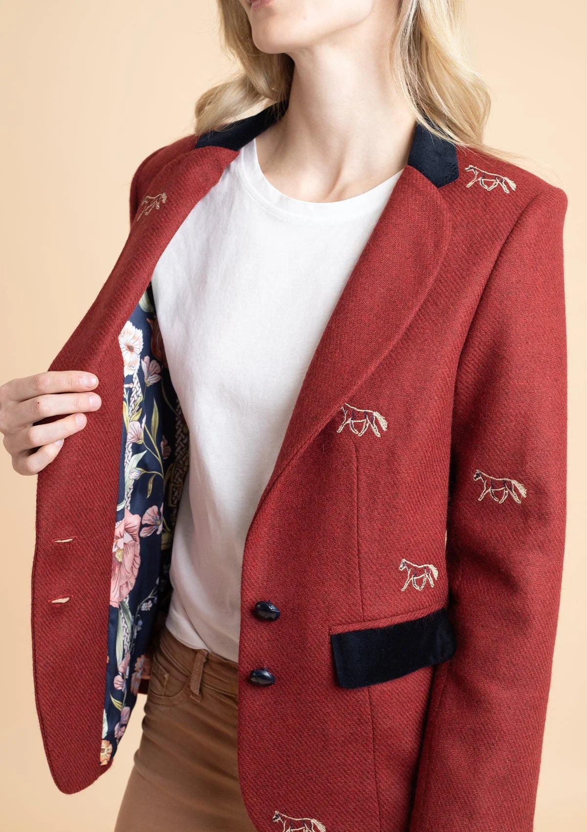 Cavaletti Blazer | Embroidered Italian Wool