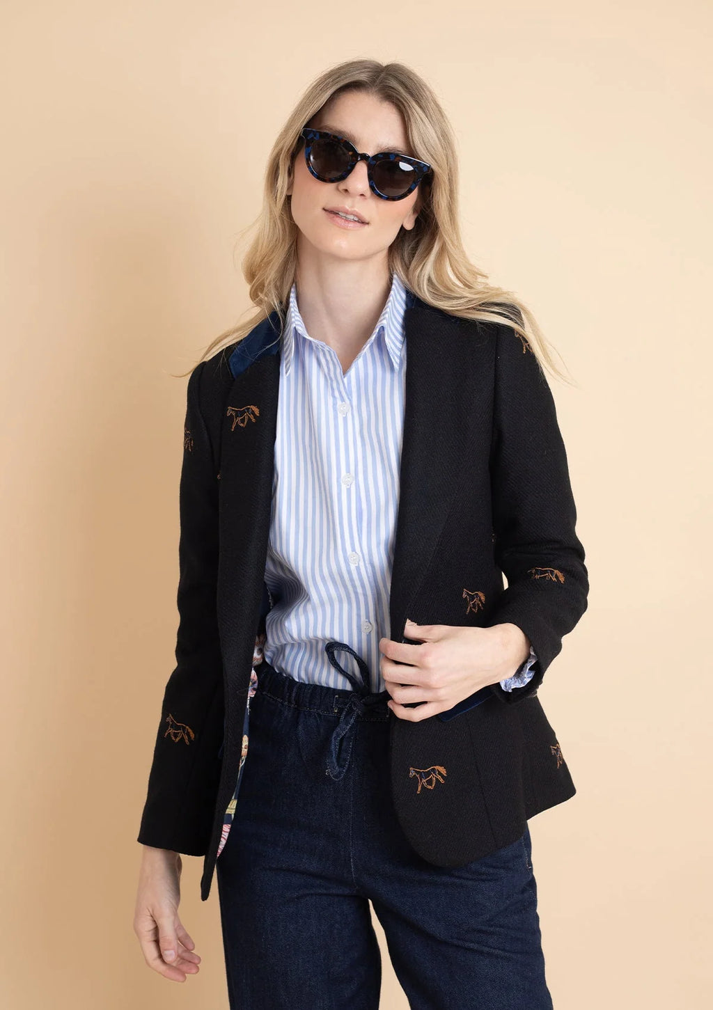 Cavaletti Blazer | Embroidered Italian Wool