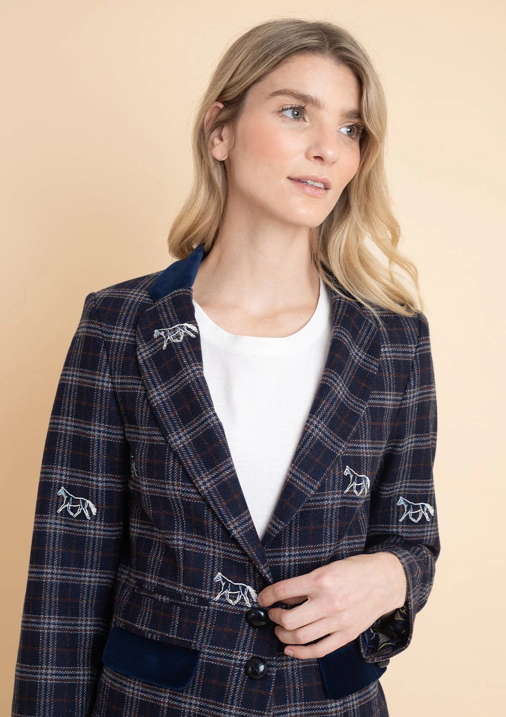 Cavaletti Blazer | Embroidered Italian Wool