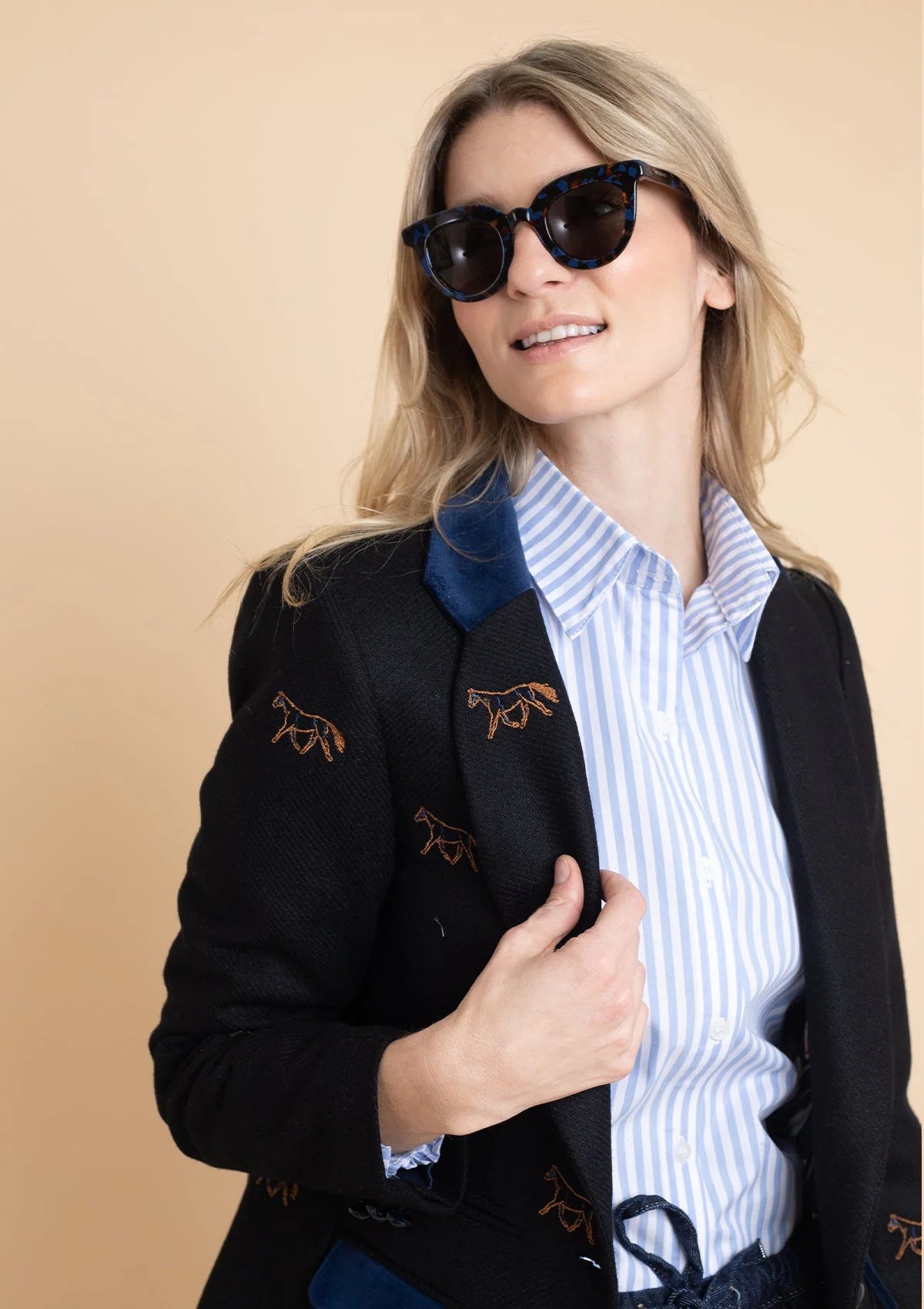 Cavaletti Blazer | Embroidered Italian Wool