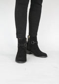 Cavalia Flat Ankle Boots | Suede | Black