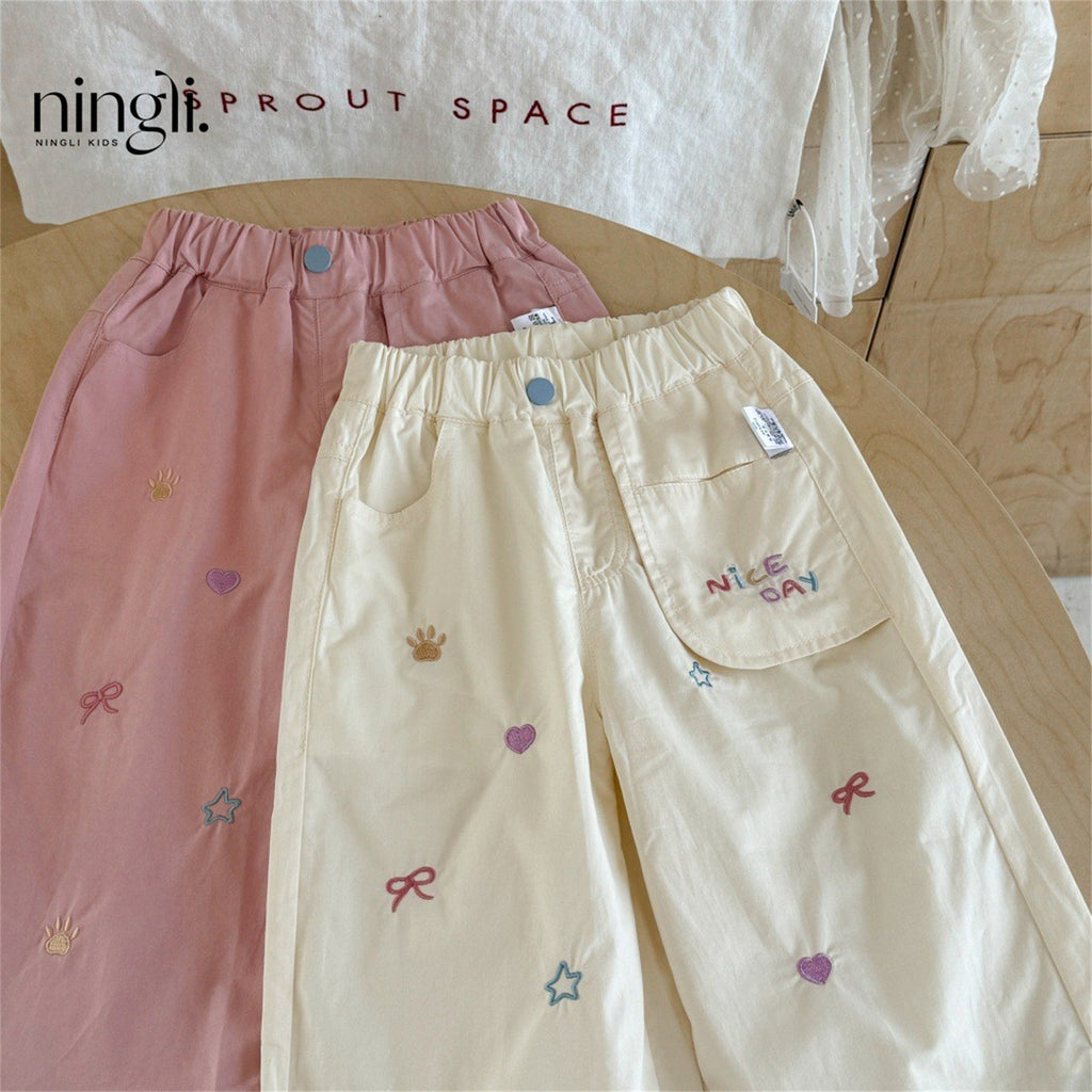 Girls Wide-leg Pants Western-style
