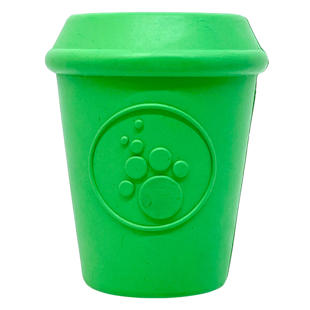 Coffee Cup Rubber Dog Chew Toy Treat Dispenser EDispenser